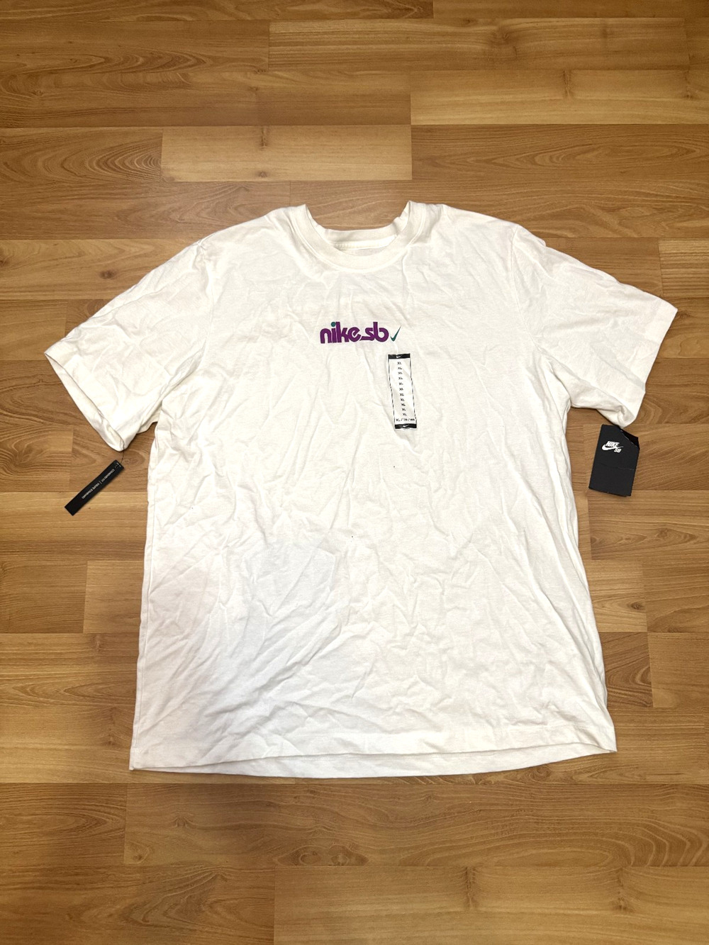 Nike SB Men's Size XL White Dri-FIT Short-Sleeve Tee Top T-Shirt CD2103 100 NEW